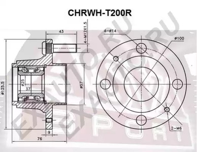 Ступица задняя ASVA CHRWH-T200R