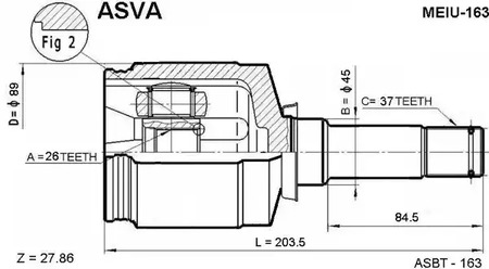 Шрус ASVA MEIU-163