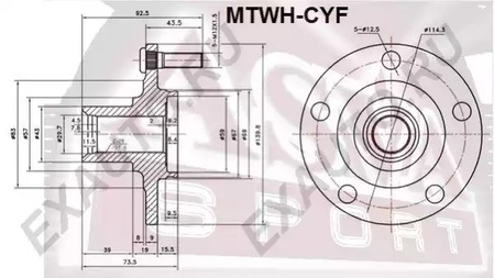 Ступица передняя ASVA MTWH-CYF