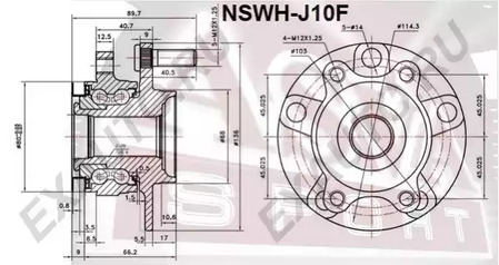 Ступица колеса ASVA NSWH-J10F
