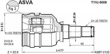 Шрус ASVA TYIU-5009