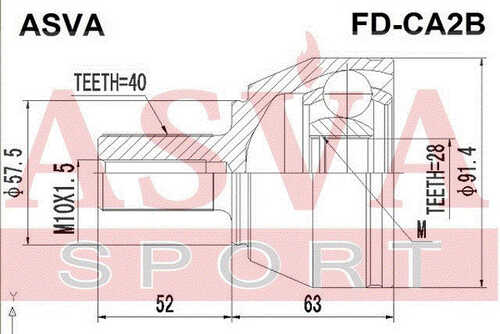 Шрус ASVA FD-CA2B