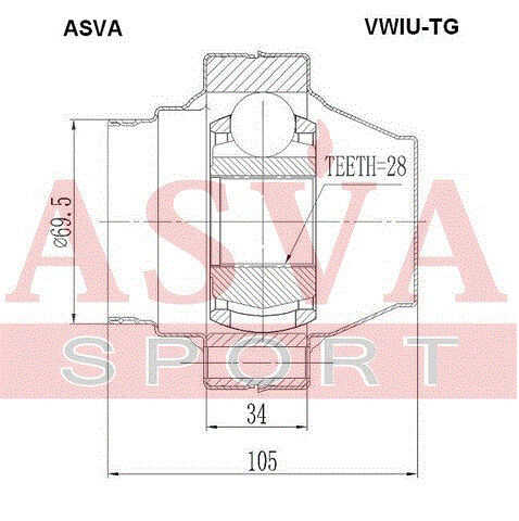 Шрус ASVA VWIU-TG