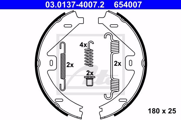 Колодки тормозные барабанные ATE 03-0137-4007-2