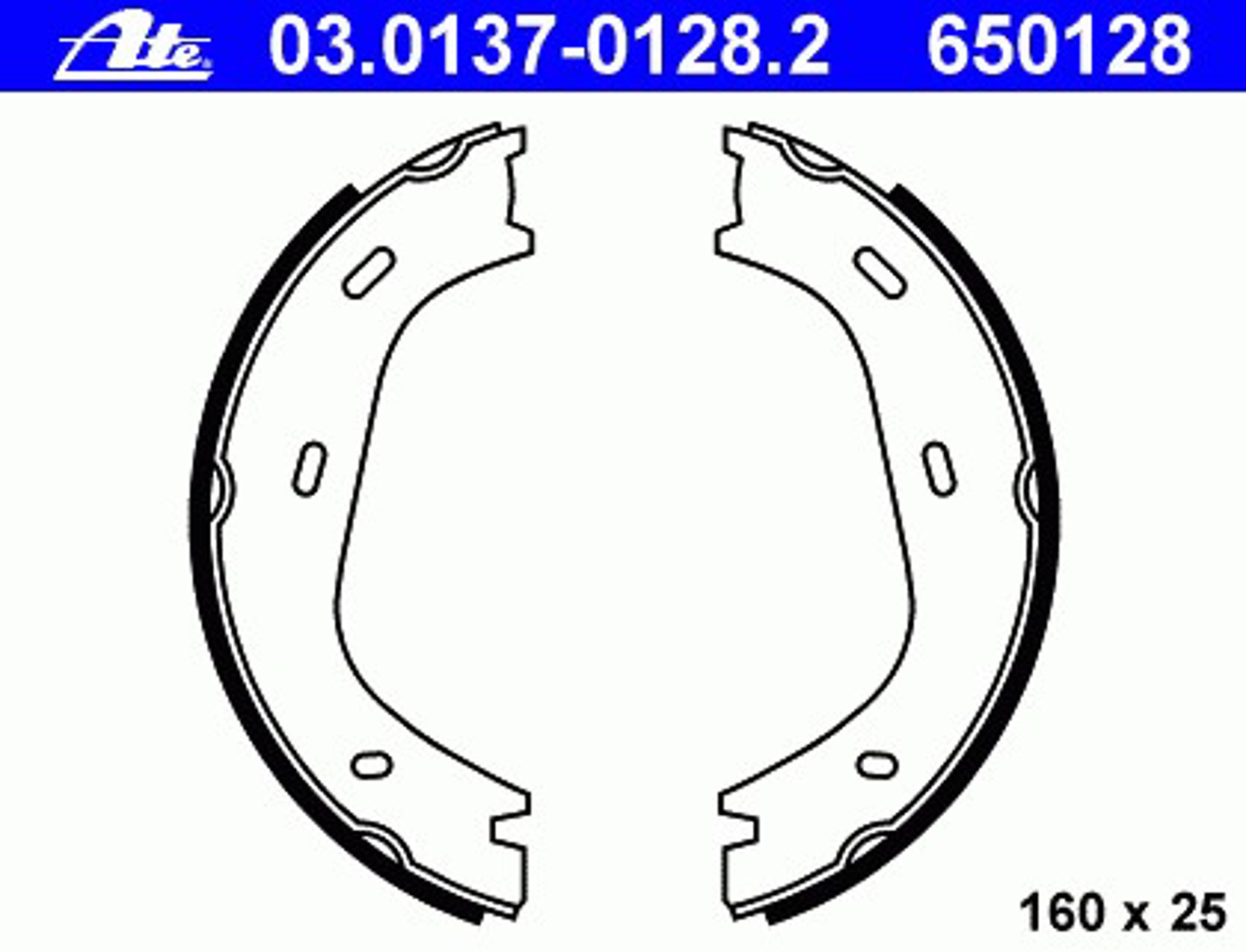 Колодки тормозные барабанные ATE 03.0137-0128.2
