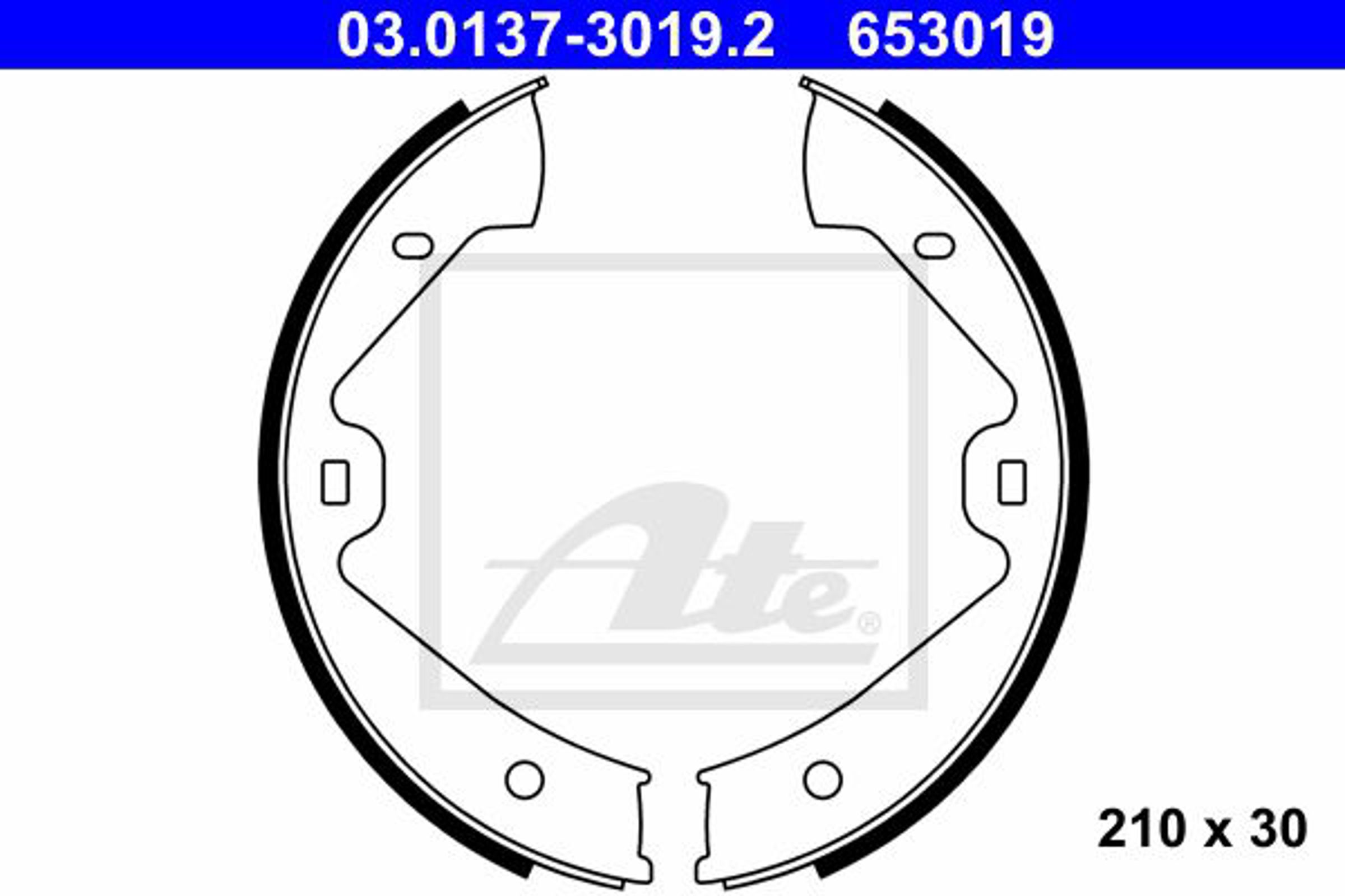 Колодки тормозные барабанные ATE 03.0137-3019.2