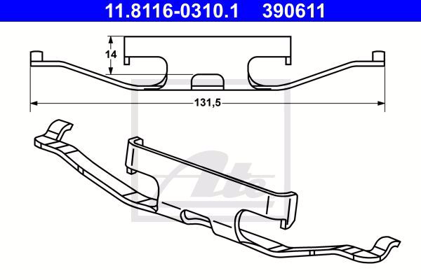 Пружина тормозного суппорта ATE 11-8116-0310-1
