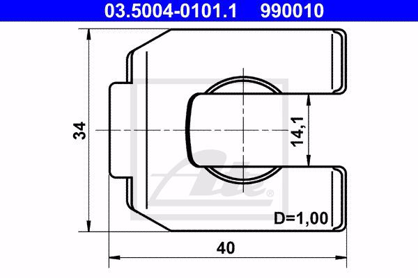 Кронштейн корпуса скобы тормоза ATE 11-8170-0306-1