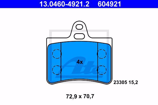 Колодки тормозные дисковые ATE 13-0460-4921-2