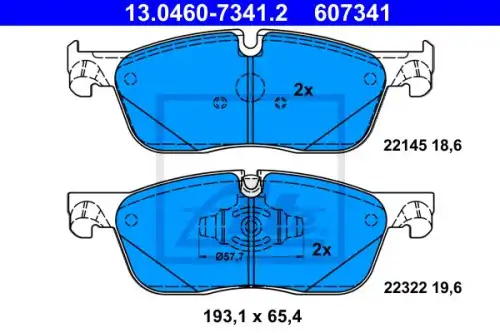 13.0460-7341.2 комплект тормозных колодок перёд jaguar f-pace xe xf ii xf sportbrake land rover r