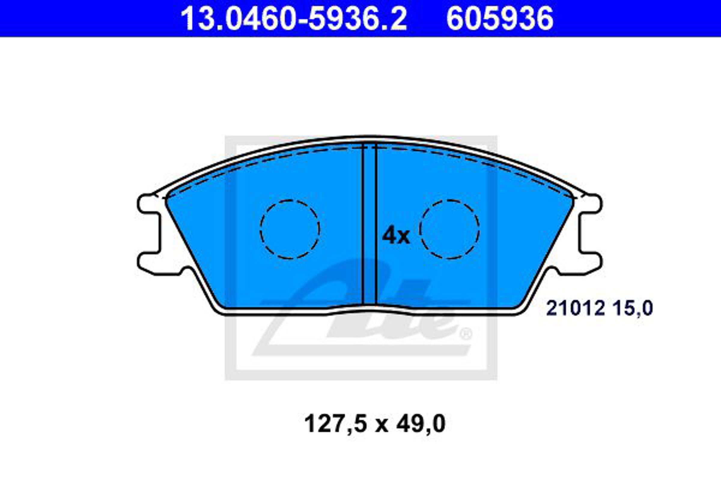 Колодки тормозные дисковые ATE 13.0460-5936.2