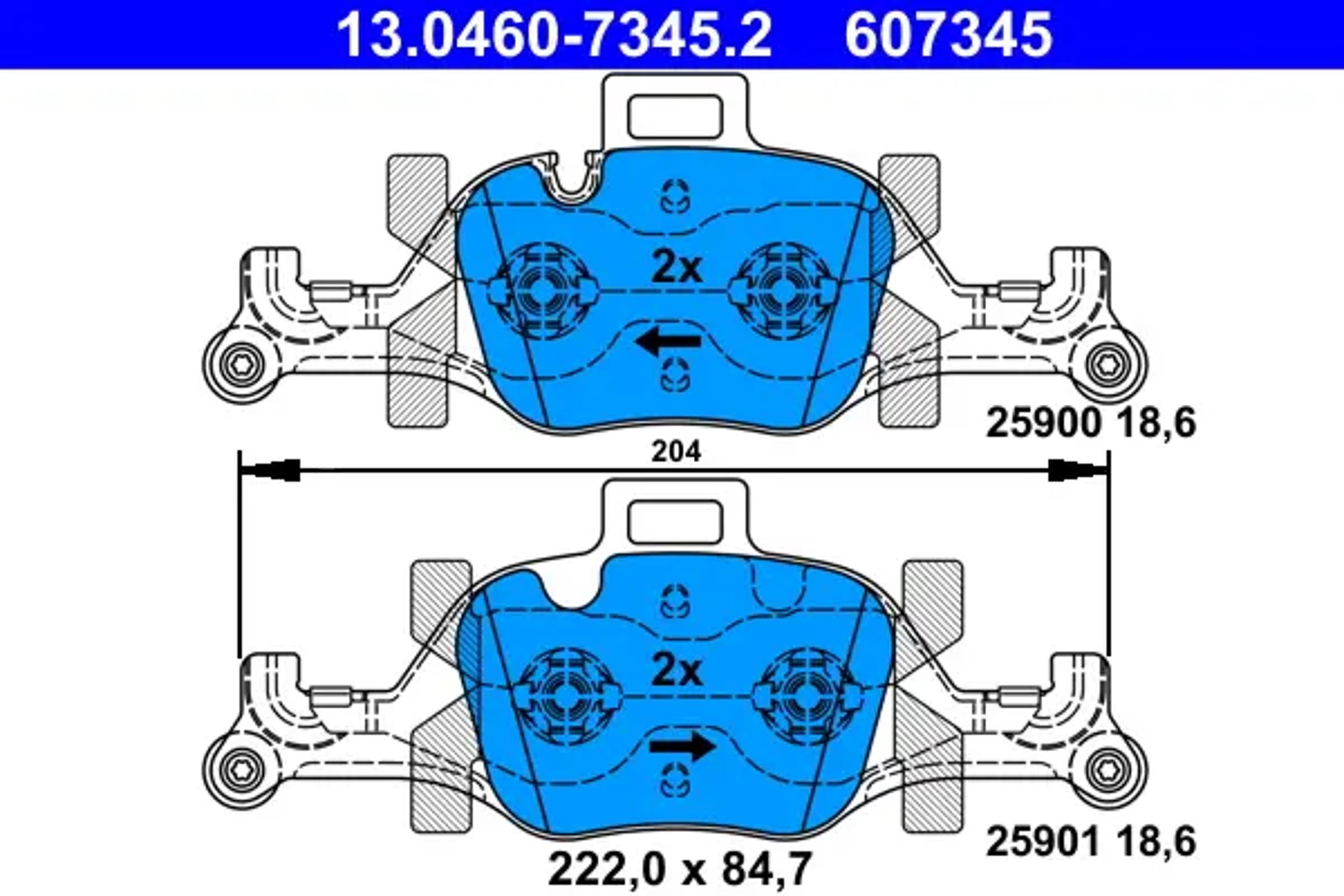 Тормозные колодки перед (без spotr m) bmw g 3/4/5/7/x3/4/5/6/ix3 15-