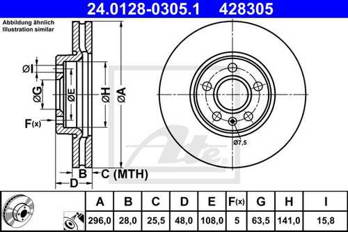24.0128-0305.1 автозапчасть ATE 24.0128-0305.1