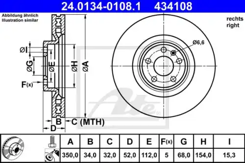 24.0134-0108.1 tarcza hamulcowa przod p (wysoko naweglany ze srubami) porsche macan 2.0-3.6 02.14-