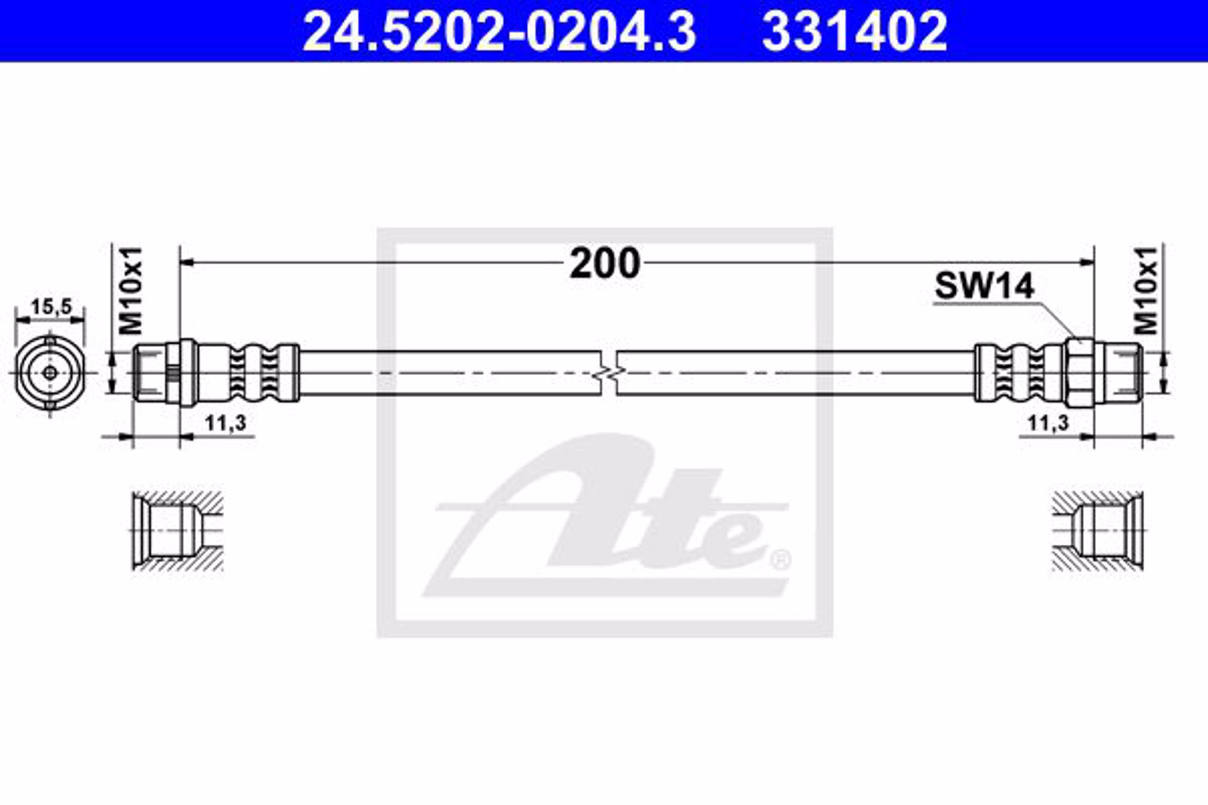 Тормозные трубки ATE 24.5202-0204.3
