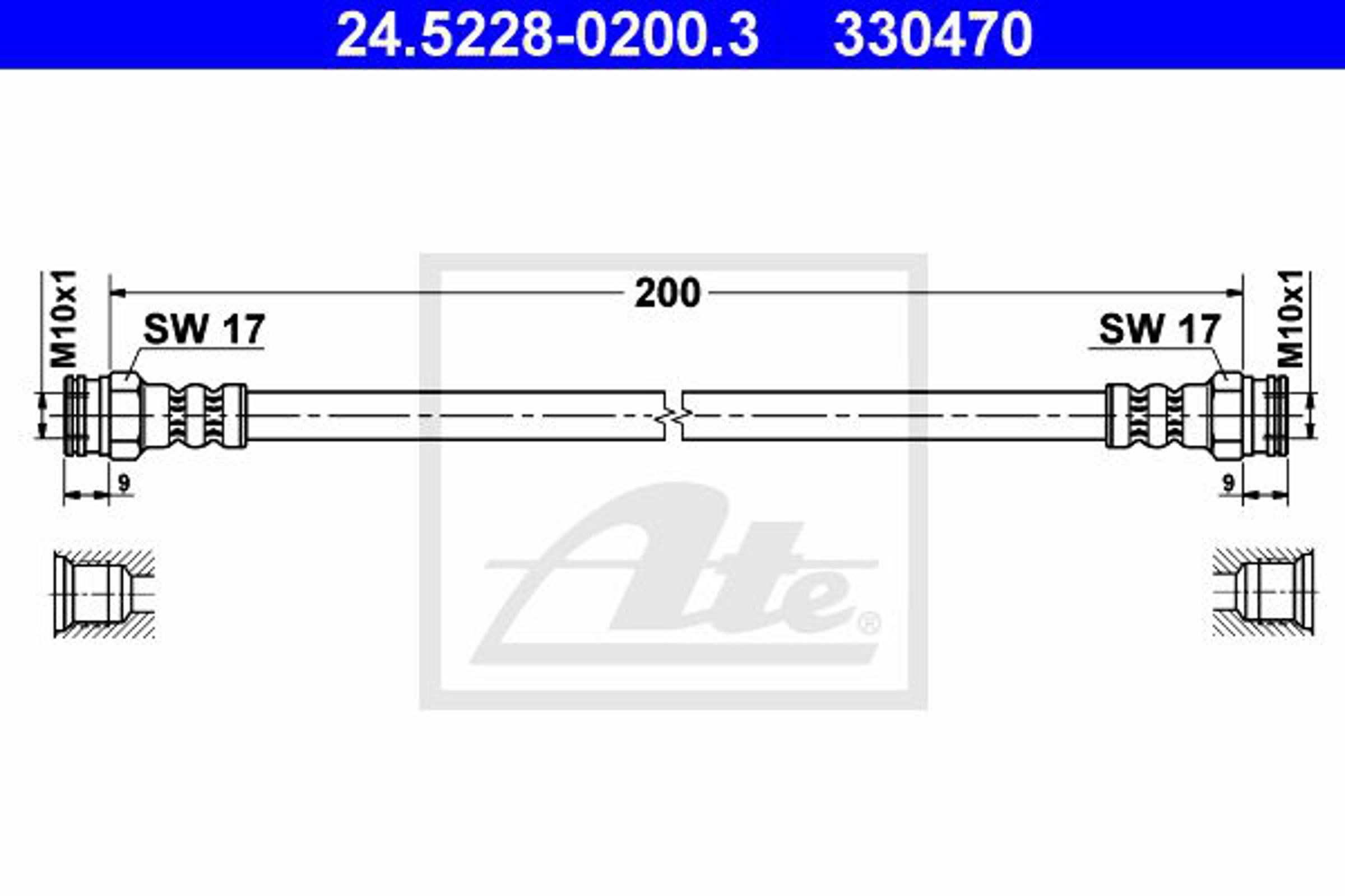 Шланг тормозной ATE 24.5228-0200.3