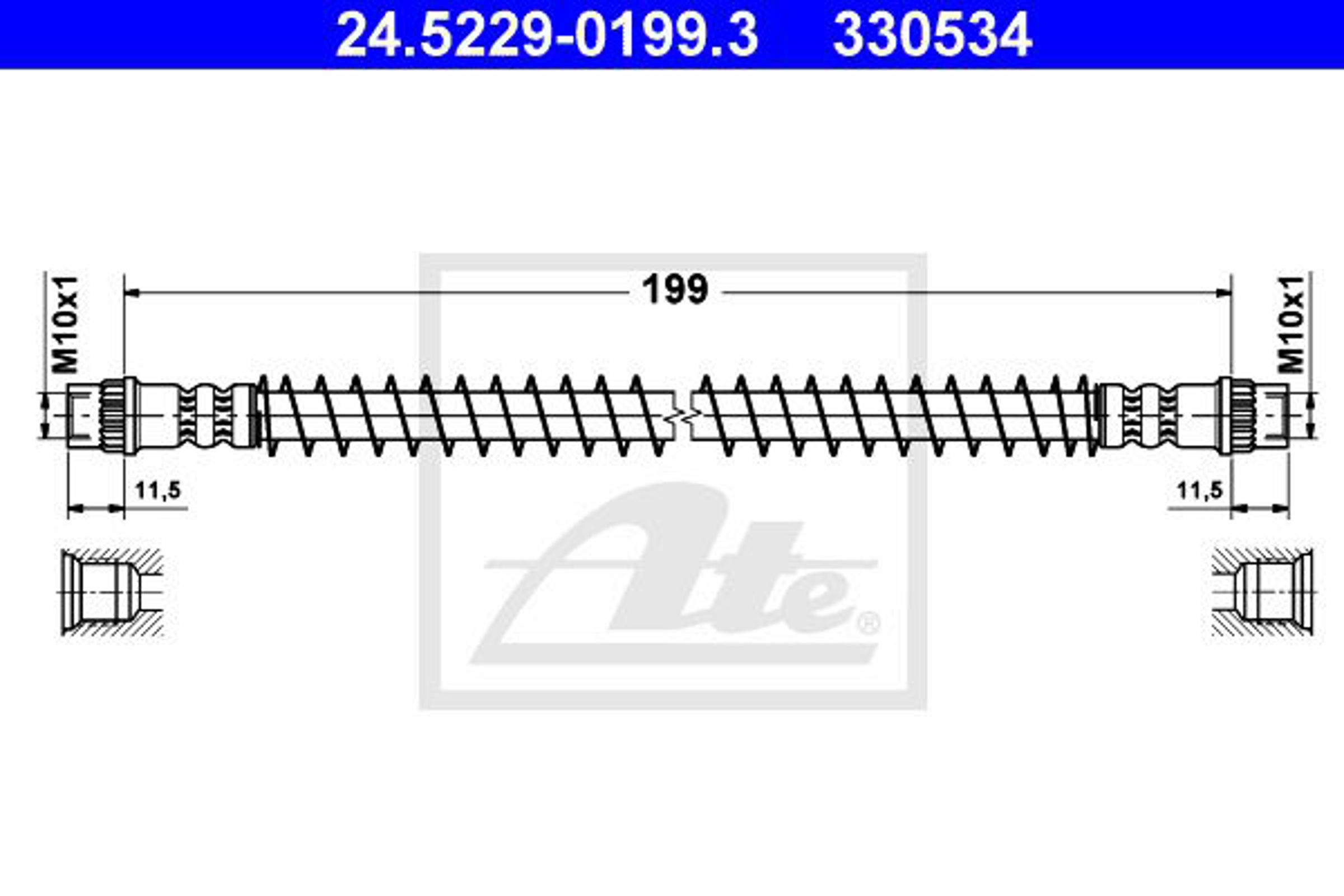 Шланг тормозной ATE 24.5229-0199.3