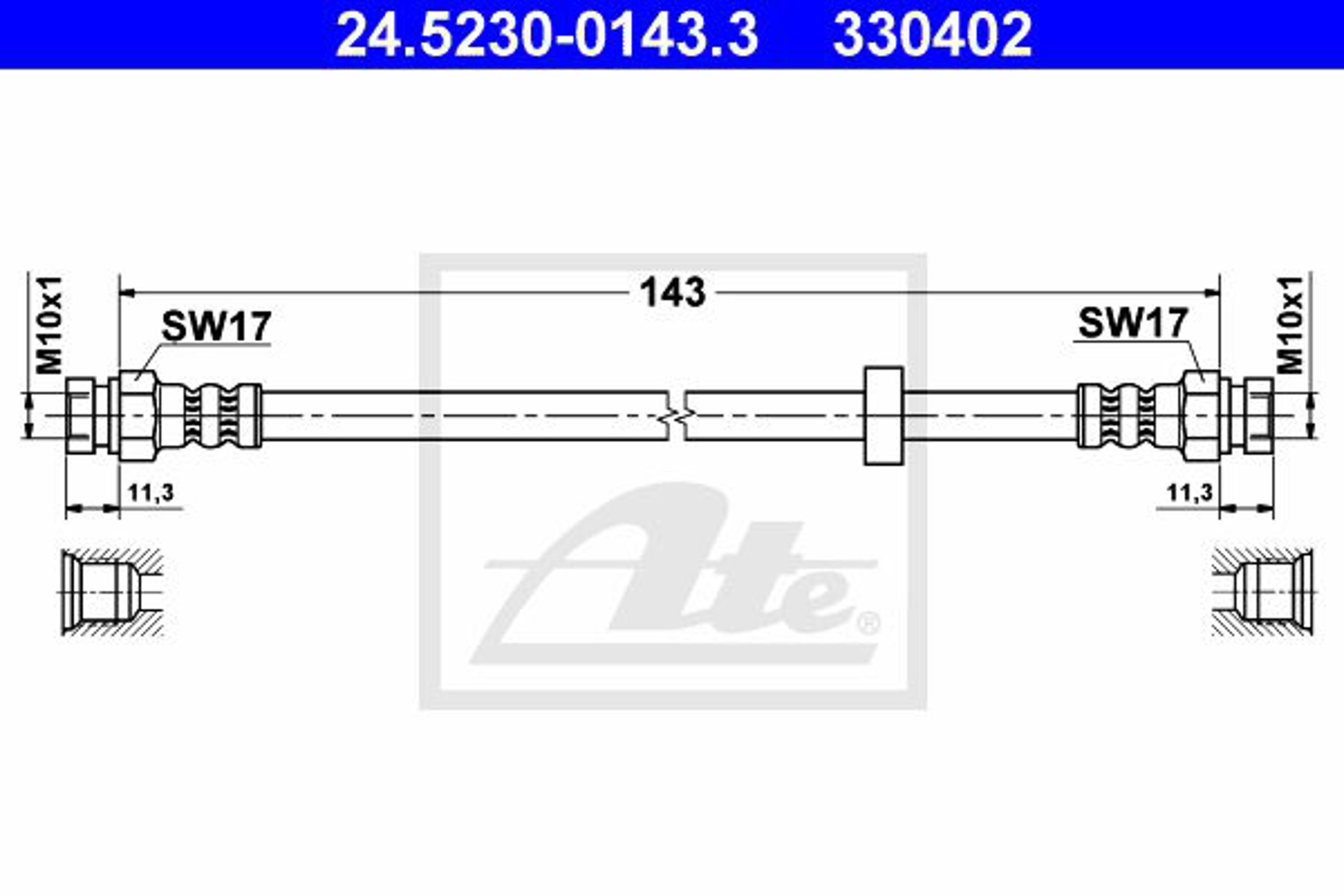 Шланг тормозной ATE 24.5230-0143.3