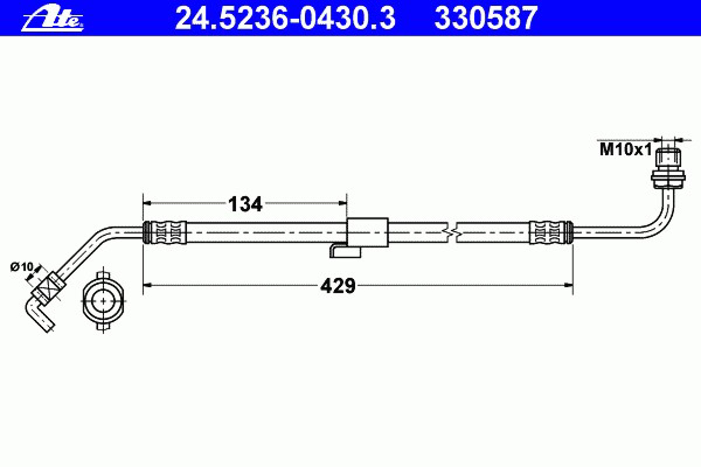 Шланг тормозной ATE 24.5236-0430.3