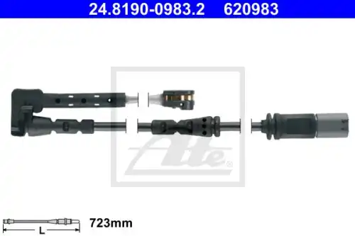 Датчик износа тормозных колодок bmw - 5 gran turismo (f07) - 550 i xdrive передний слева ATE 24.8190-0983.2