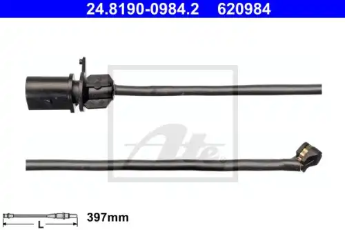 Датчик износа тормозных колодок перед audi a4 vw touareg 15- ATE 24.8190-0984.2