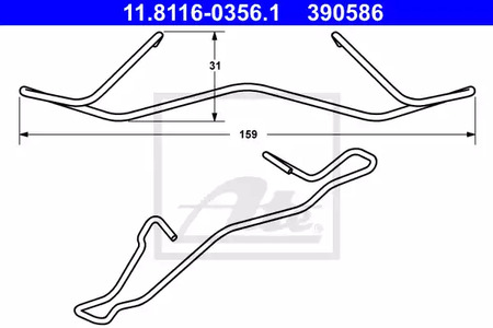 Пружина тормозного суппорта ATE 11.8116-0356.1