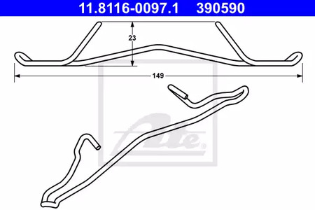 Пружина тормозного суппорта ATE 11.8116-0097.1
