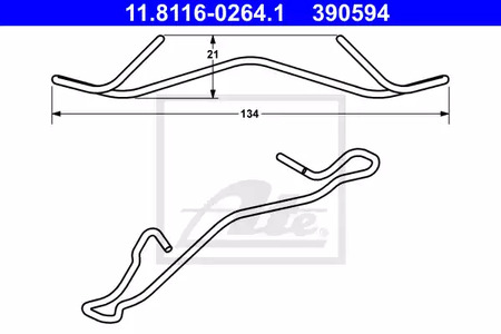 Пружина тормозного суппорта ATE 11.8116-0264.1