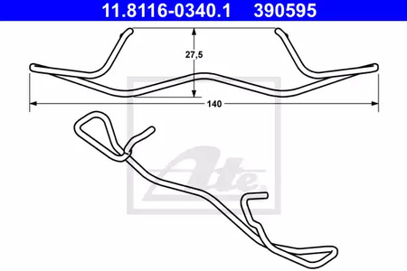 Пружина тормозного суппорта ATE 11.8116-0340.1