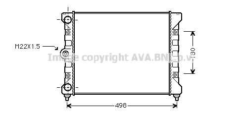 Радиатор охлаждения двигателя AVA QUALITY COOLING VN2028