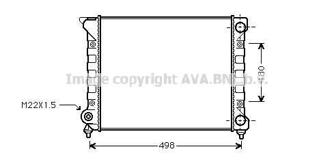 Радиатор охлаждения двигателя AVA QUALITY COOLING VN2070