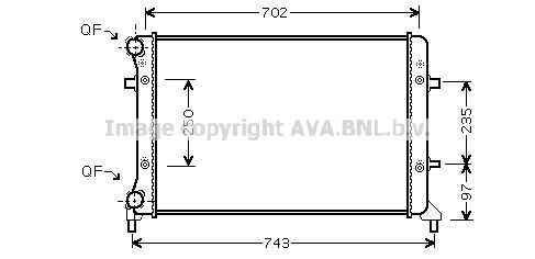 Радиатор охлаждения двигателя AVA QUALITY COOLING VN2204