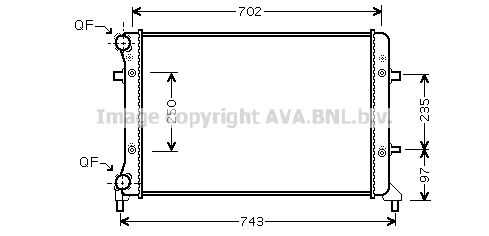 Радиатор охлаждения двигателя AVA QUALITY COOLING VN2205