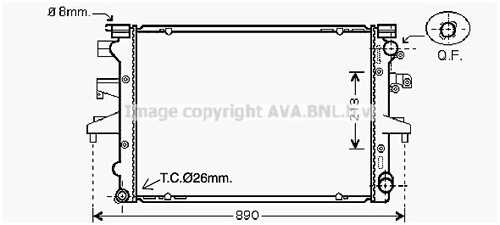 Радиатор охлаждения двигателя AVA QUALITY COOLING VN2232