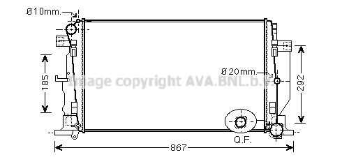Радиатор охлаждения двигателя AVA QUALITY COOLING VN2279