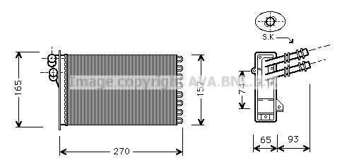 Теплообменник отопления салона AVA QUALITY COOLING VN6173