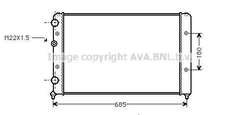Радиатор охлаждения двигателя AVA QUALITY COOLING VNA2115