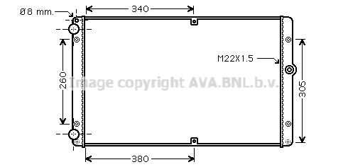 Радиатор охлаждения двигателя AVA QUALITY COOLING VNA2245