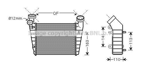 Интеркулер AVA QUALITY COOLING VNA4216