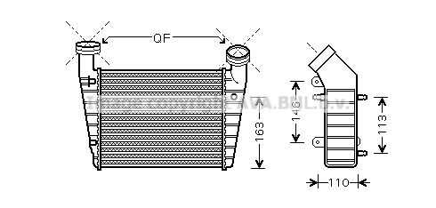 Интеркулер AVA QUALITY COOLING VNA4238