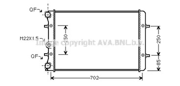 Радиатор охлаждения двигателя AVA QUALITY COOLING AI2155