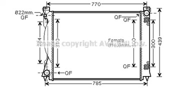 Радиатор охлаждения двигателя AVA QUALITY COOLING AI2236