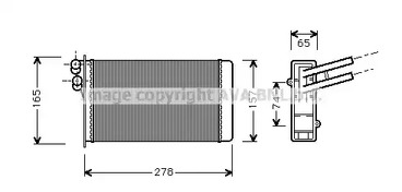 Теплообменник отопления салона AVA QUALITY COOLING AI6097