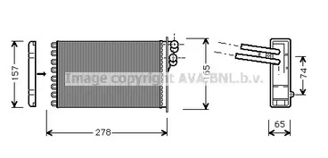 Радиатор печки AVA QUALITY COOLING AI6156