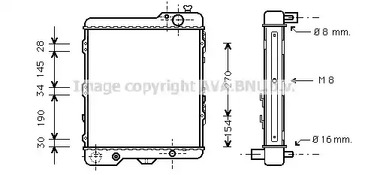 Радиатор охлаждения двигателя AVA QUALITY COOLING AIA2038