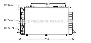 Радиатор охлаждение двигателя AVA QUALITY COOLING AiA2089
