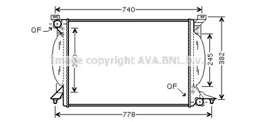 Радиатор охлаждения двигателя AVA QUALITY COOLING AIA2206