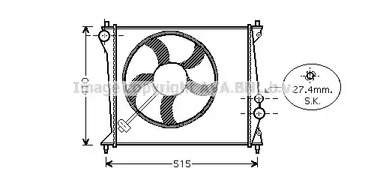 Радиатор охлаждения двигателя AVA QUALITY COOLING AIA2213