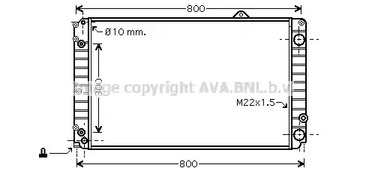 Радиатор охлаждения двигателя AVA QUALITY COOLING AIA2252