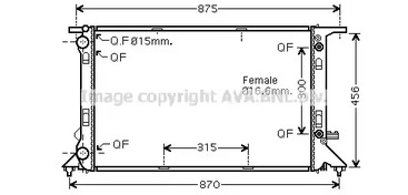 Радиатор охлаждения двигателя AVA QUALITY COOLING AIA2293